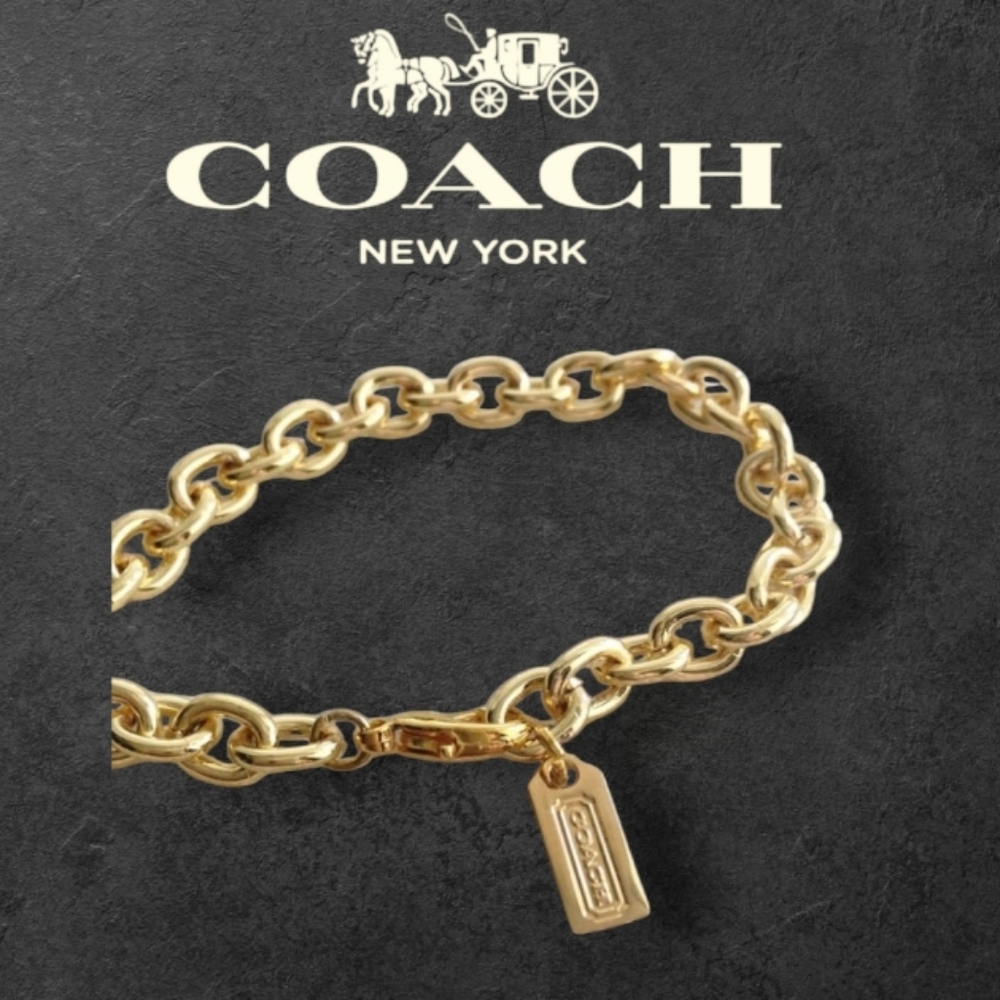 Coach Gold-Tone Chain Bracelet